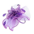 thumbnail image 4 of LEKODE Tea Party Fascinators for Women Women Hats Fashion Head Piece for Women Feather Headpiece Fasteners Hats for Women Tea Party Hat Ladies Hats Purple One Size, 4 of 9