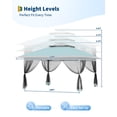 thumbnail image 3 of QinaQin 12X12 FT Canopy Tent,Pop Up Gazebo One-Push Setup with 4 SandBags,Mosquito Netting & Height Adjustable for Backyard Parties and BBQs,Lake Blue,Lake Blue, 3 of 9