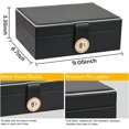 thumbnail image 5 of Jewelry Box Organizer for Women, Earring Organizer Multi-layer Large Jewelry Storage Boxes PU Leather Jewelry Display Case, 5 of 5