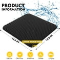 thumbnail image 2 of BIMZUC Gel Seat Cushion for Long Sitting Pressure Relief for Back, Coccyx, Sciatica, Tailbone Pain – Car and Truck Seat Cushion, Wheelchair Cushions, Chair Pad for Office Chairs - Black, 2 of 10