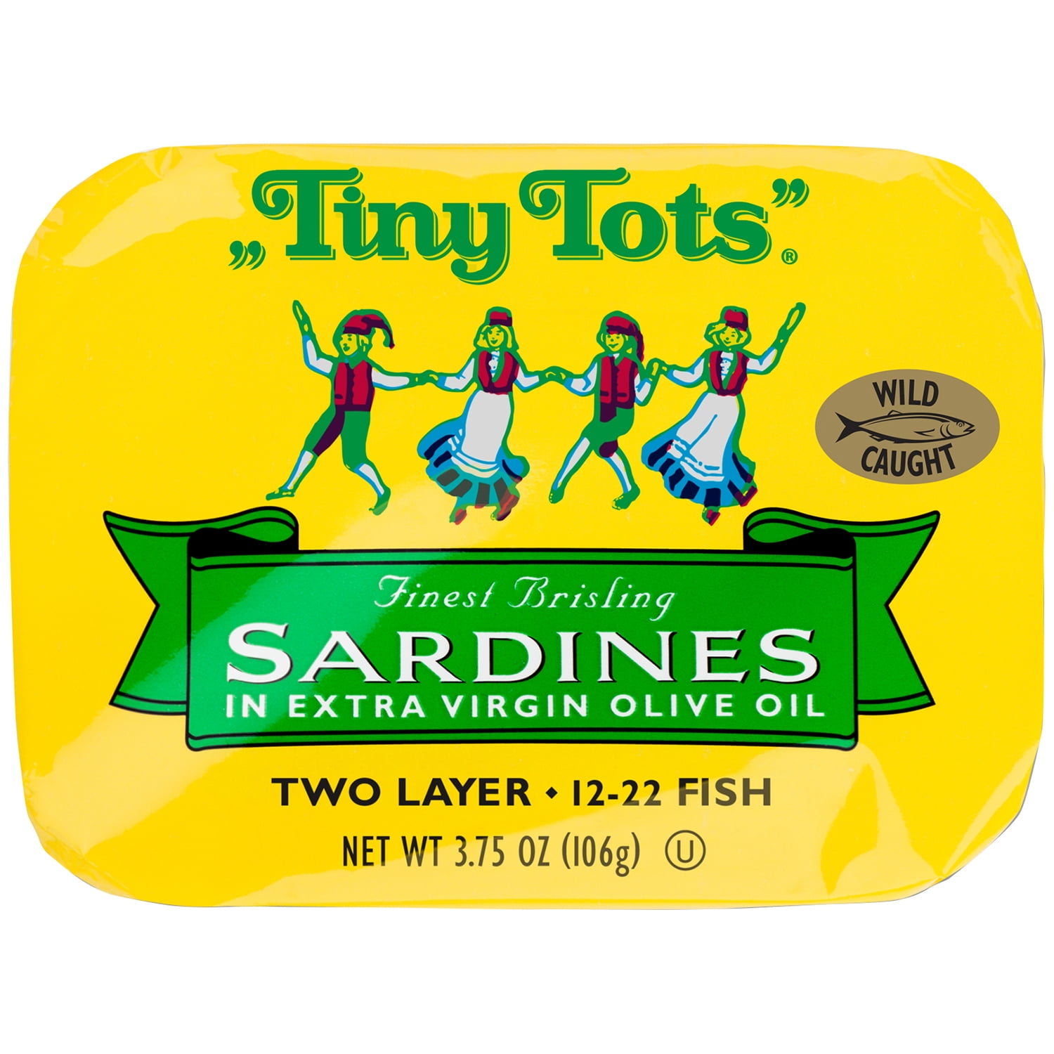 Tiny Tots Brisling Sardines in Extra Virgin Olive Oil, 3.75 Oz