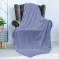 thumbnail image 4 of Abstract Art Soft Flannel Fleece Blanket, Retro Style Old Fashion Geometric Girly Pattern Along Little Dots Spots, Cozy Plush for Indoor and Outdoor Use, 50" x 60", Blue Violet White, by Ambesonne, 4 of 5