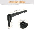 thumbnail image 2 of Uxcell Clamping Lever Handles, M10 x 20mm Adjustable Knobs Handle Male Thread for Lathe Machinery, Black, 2 of 6