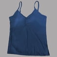 thumbnail image 4 of Bixock Women Built-in Bra Tank Tops Wirefree Solid Color V Neck Cami Top Sleeveless T Shirts Bras With Padded Cups Casual Daily Wear Bras, 4 of 7