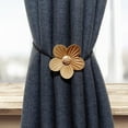 thumbnail image 2 of PONPRNGY 1Pc Magnetic Curtain Tiebacks, Retro Flower Drape Rope Tie Backs Holder Buckle - Decorative Curtain Holdbacks Clip for Sheer and Blackout Curtain, 2 of 2