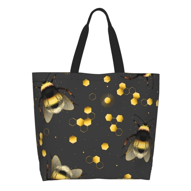 Easygdp Bee Bolsas Tote para Mujer, Bolsos de Hombro para Viaje, Bolsos de Mano de Gran Capacidad para Compras y Trabajo