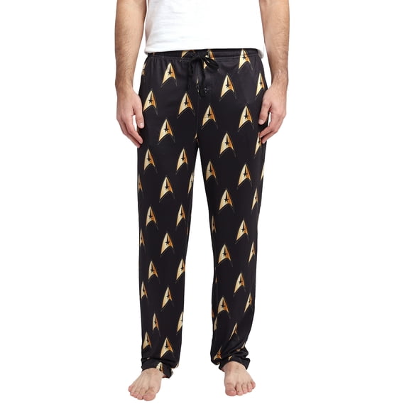 STAR TREK Black Starfleet AOP Sleep Pajama Pants-M