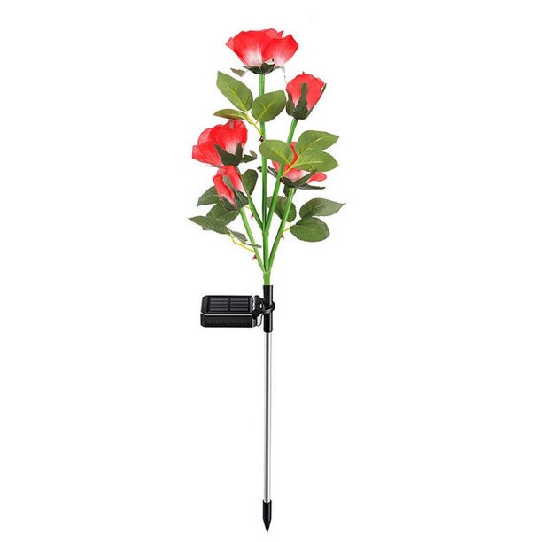 Big sale 2 PC 5 LED Solar Lights Rose Lights Outdoor Waterproof Garden Lights Festive Atmosphere Decorative Lights Inserted Lights