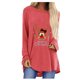 thumbnail image 2 of Pntutb Mujer Casual Cuello Redondo Navidad Manga Larga Estampado Camiseta Top Blusa Pntutb Pntutb-6611, 2 of 7