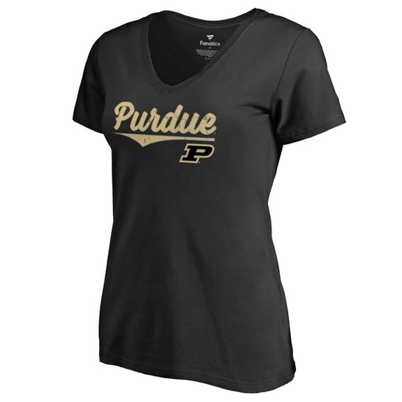 Women's Black Purdue Boilermakers American Classic V-Neck T-Shirt