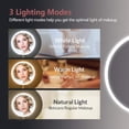thumbnail image 3 of Elec3 Makeup Vanity Mirror with Lights, 1X/5X Magnification Detachable Mirror Led Vanity Mirror with Touch Screen 90° Adjustable Rotation Tricolor Lighting Mirror, 3 of 8