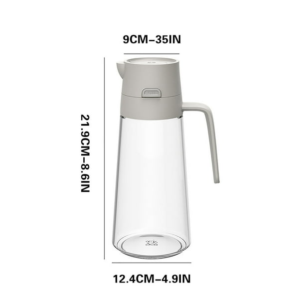 Aceitera de vidrio con apertura y cierre automáticos para uso doméstico Aceitera de gran capacidad para cocina Botella para condimentos Botella de aceite una olla