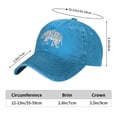 thumbnail image 6 of LNWH Baseball Cap, Outdoor Casual Sports Cap Classic Curved Brim Hat - Adjustable Cowboy Hat, Blue Elephant Doodle- Blue, 6 of 8