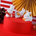 thumbnail image 4 of Bunny Sculpture Adorable Vivid Decorative Handmade Photo Props Year of The Rabbit Mascot Statue Home Decor, 4 of 8