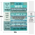 thumbnail image 6 of Gifts for Wife - Wife Gifts from Husband, Christmas Birthday Gifts for Wife 2024, Wife Christmas Birthday Gift Ideas, Anniversary Romantic Gifts for Wife Women, to My Wife Throw Blanket 50x60, 6 of 6