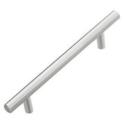 Lizavo 701-128SN Brushed Satin Nickel Cabinet Pulls Solid Modern Euro Style T Bar Kitchen Cabinet Handles- 5 inch (128mm) Hole