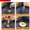 thumbnail image 4 of Egg Ring Silicone for Fried Eggs 4 Pack Non Stick Fried Perfect Fried Egg Mold or Pancake Rings, Egg Cooking Rings for Stunning Breakfasts … (2 Pack+2 Pack), 4 of 7