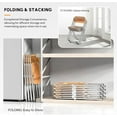 thumbnail image 5 of VINGLI Folding Chairs 4 Pack, Clear Chair Foldable and Stackable, Acrylic Plastic Panel & Metal Chrome Frame, Weight Capacity 350 lbs, Orange, 5 of 16