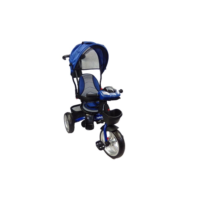 Triciclo Angelin Baby S3041X para bebés, evolutivo Luz y Sonido Azul -