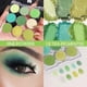 thumbnail image 2 of Paleta de sombras de ojos verdes Maquillaje con brillo verde, verde claro intenso Amarillo 9 colores Sombra de ojos con brillo mate Plattet de sombra de ojos colorida de larga duración para mujer(01), 2 of 5