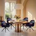 thumbnail image 4 of Xoenoiee Turtle Paint Splatter Print Stretch Back Dining Chair Covers with Armrest Accent Chair Cover Slipcover with Arm, Washable Upholstered Arm Dining Chair Protector for Dining Living Room, 4 of 7