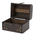 thumbnail image 5 of ACOUTO Small Black Handcrafted Wooden Vintage Storage Box, Hand-Made Treasure Decorative Box Prop Decoration With Alloy Buckle, Wooden Photo Storage Box, For Home, Office, 15cm*10.5cm*10.5cm, 5 of 8
