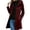 Wine, variant on Women's Wool Blend Coat Mid-Length Lapel Button Down Trench Coat with Hood Pocketed Woolen Hooded Overcoat for Fall Winter Daily Wear(Wine,XXL)