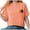 Orange_1, variant on Godom Halloween Ghost T Shirt Women Funny Pumpkin Printed Cute T Shirts Short Sleeve Fall Season Tees
