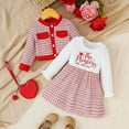 thumbnail image 2 of Odeerbi 3M-3Y Conjuntos de Niñas Vestido de Manga Larga Con Chaqueta Conjunto de Dos Piezas Vestido, 2 of 9