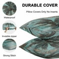 thumbnail image 4 of Waterproof Throw Pillow Covers Set of 2, 18x18 Inch Boho Coastal Tree Decorative Pillowcases Outdoor Pillow Slip Cushion Covers Set for Couch Tent Ocean Vintage Tropical Plant Flower, 4 of 7