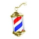 thumbnail image 2 of Luz de poste de barbería, LED de poste de barbería, ahorro de energía, señal abierta de peluquería, luz giratoria de barbería, para interiores, 32 rojo azul, 2 of 8
