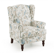 SOBREMESA Vintage Accent Chair, High Back Upholstered Armchair with Solid Legs, Leisure Single Sofa Chair for Living Room, Bedroom, Home Office