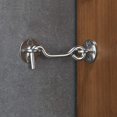 thumbnail image 2 of (Paquete de 2) Gancho de privacidad de 4" y pestillo de puerta con ojo, cerradura fácil para puerta corrediza de Granero, níquel cepillado satinado, 2 of 5