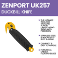 thumbnail image 4 of Zenport UK257 Duckbill Knife Deluxe Landscape Plastic And WeedBlock Fabric Cutter - 3 Pack, 4 of 5
