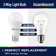 thumbnail image 6 of Youtime LED 50W 100W 150W Soft White Edison Light Bulbs, (4 Pack), 6 of 6