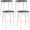 2 29" Bar Height, variant on Bar Stools Set of 4, 29" Bar Height Saddle Stools w/Padded Seat, Rubber Wood Legs, Footrests & Antiqued Surface, Upholstered Backless Barstools for Kitchen Island, Home Bar, Antique White