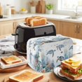 thumbnail image 3 of Sea Turtle Coastal Toaster Cover 2 Slice, Summer Beach Coral Ocean Blue Nautical Dustproof Bakeware Oven Protector with Top Hook, Waterproof Small Kitchen Appliance Toasters Dust Cover, 11"x6"x8", 3 of 9