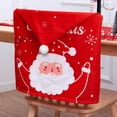 thumbnail image 5 of Biplut Chair Cover Double Printed Snowman Christmas Style Santa Claus Fade-resistant Decoration Reusable Christmas Home Chair Cover for Festival (Type F), 5 of 13