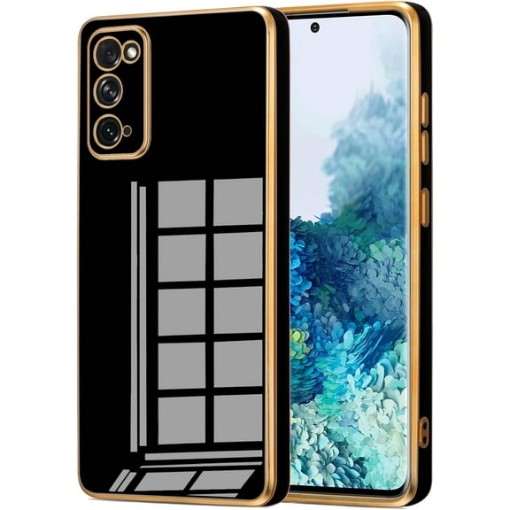 Galaxy S20 Case, Designed for Electroplated Samsung Galaxy S20 4G/5G Phone Case, Case Soft TPU Protective Shockproof Flexible Samsung Galaxy S20 Case 6.2 inch,Inky black