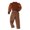 Brown, variant on Sngxgn Girls 2 Piece Outfits Tracksuit Clothes Sweatsuit Ruffle Pullover Sweatshirt Sweatpants Clothing Sets(Brown,6Y)