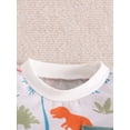 thumbnail image 6 of Aojekbee Toddler Boys Summer Outfits Dinosaur Print Short Sleeve T-Shirt and Elastic Shorts for 2 Piece Vacation Clothes Set, 6 of 10