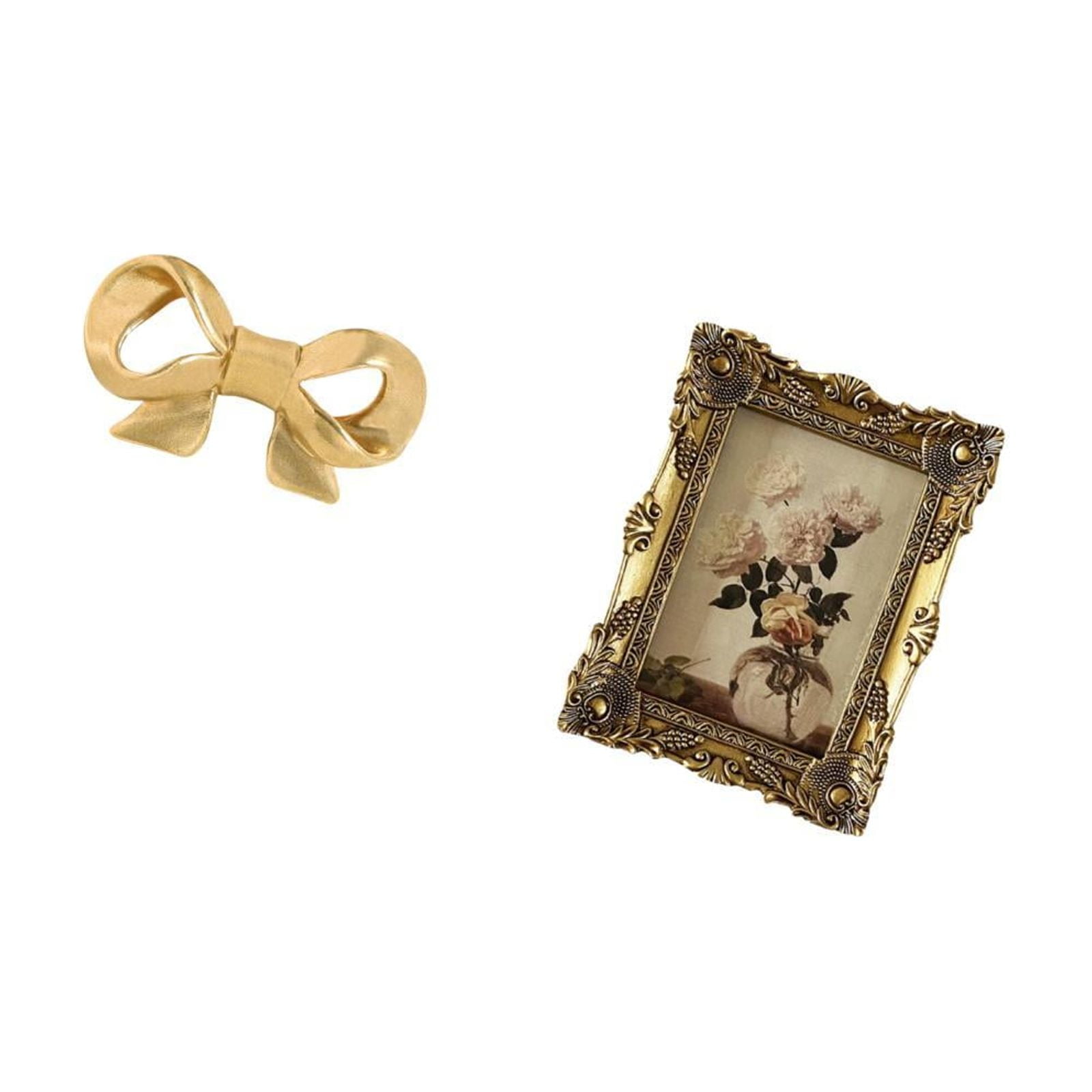 Brass Bowknot Furniture Handle Wardrobe Door Pull Antique Resin Material for Cupboard Drawer Wedding Events