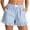 Sky Blue #35, variant on Dresfit Womens Boxer Shorts Plaid Gingham Shorts 2026 Summer Ruffle Baggy Beach Pajama Shorts with Pocket Lightweight Wide Leg Travel Pajama Bottoms 2XL