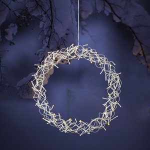 Wire Mesh LED LED White Diameter Cm Lighting Gold Wreath 30 Light With Warm Decoration Crafts