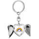 thumbnail image 1 of Llavero de alas de ángel en forma de corazón, 1 of 3