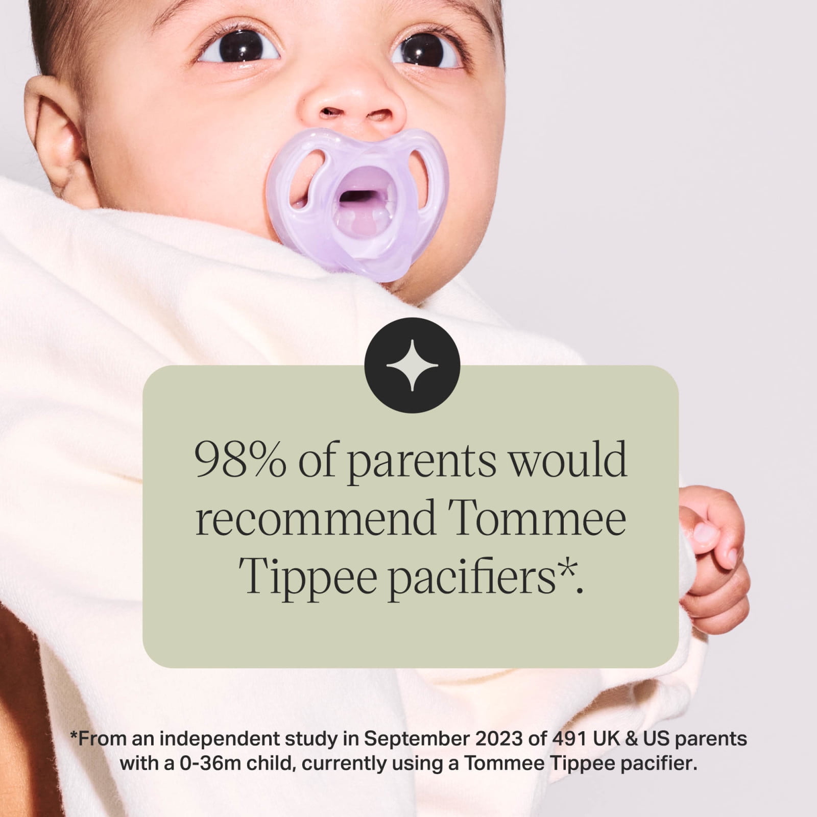 Tommee Tippee Ultra-Light Silicone Pacifier, 6-18 months