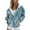 Sky Blue, variant on frariair Retro Print Women Hooded Jacket With Zipper Front Long Sleeve Casual Fleece Outerwear For Fall And Winter Fashion Red L