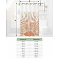 thumbnail image 6 of No Hook Shower Curtains with Snap in Liner, Boho Abstract Sun Waterproof Fabric Shower Curtain, Modern Beige Sun Light Lines Double Layers & See-Through Top Window Bathroom Curtains 36''x72'', 6 of 6