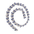 thumbnail image 4 of Cadena de diamantes de imitación de cristal, 1 yarda, 2,3 cm, cadena de flores con forma de hoja de diamantes de imitación de cristal, decoración DIY para prendas, pendientes, cinturón, azul real, 4 of 12