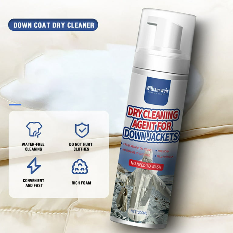 Down Jacket Dry Cleaner Foam Free Cleaning Detergent Stubborn Stain Clothes  Cleaner 100ml